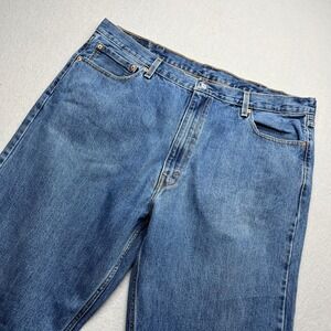 Levi's 505 Regular Fit Jeans Blue 44x34 Vintage 90s Y2K Denim Straight Leg